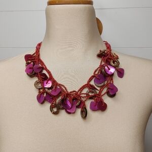 The Earth Collection shell and bead necklace